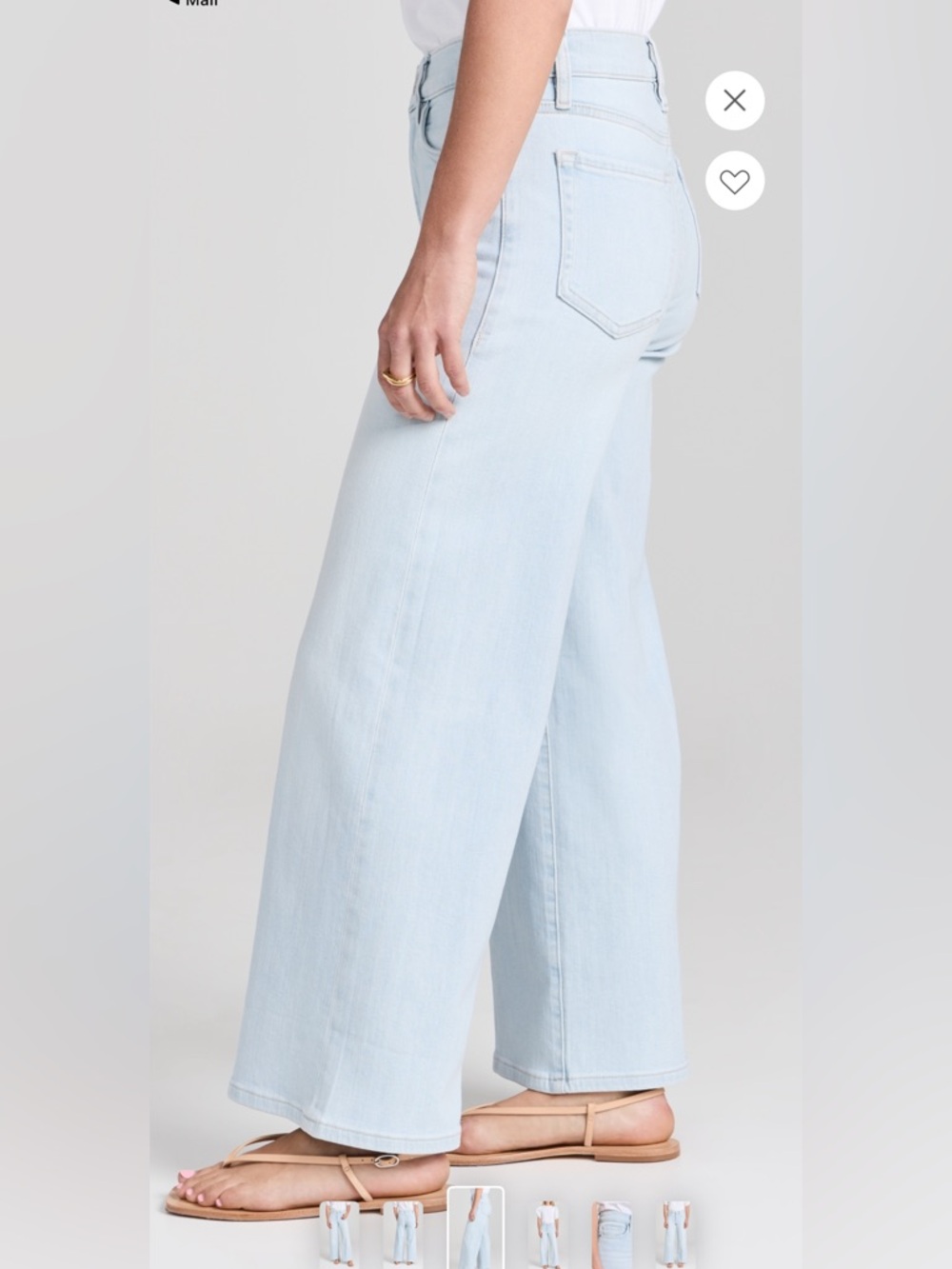 FRAME Petite Le Pixie Slim Palazzo Jeans - Picture 9 of 13